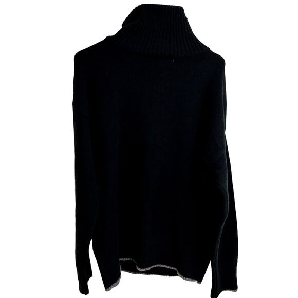 Elan Cheers Sweater Quarter Zip Womens Size XL Black Gray Silver - Picture 4 of 9